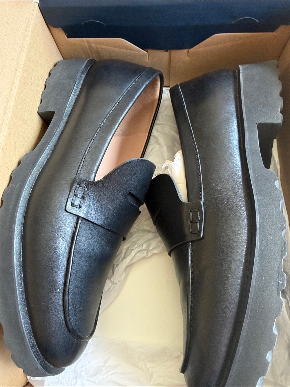 Cole Haan Grand 360 Black Leather Penny Loafers Women’s Size 8B